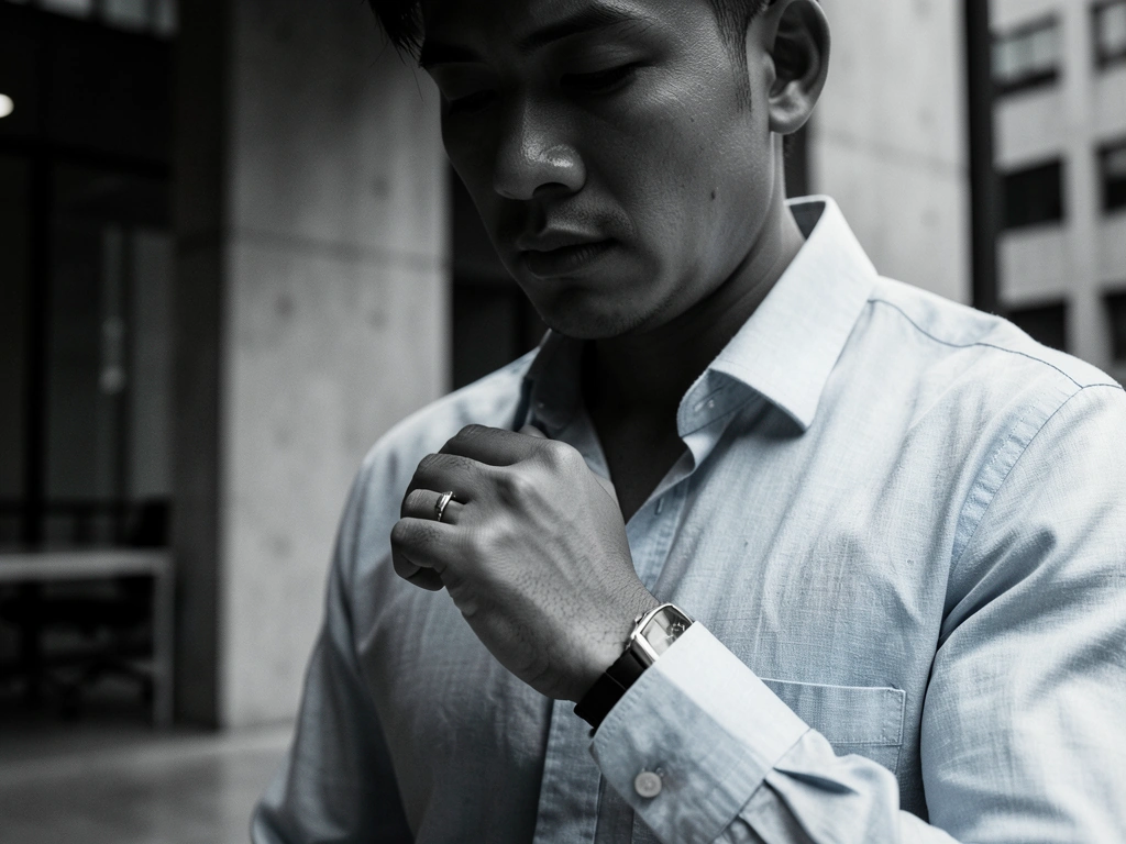 Mens professional style detail